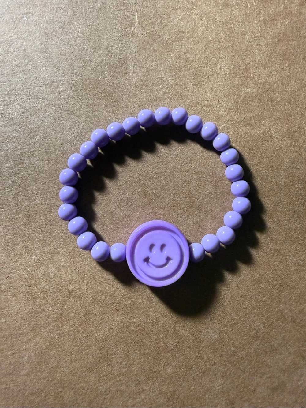 Kids’ Purple Smiley Bead Stretch Bracelet Party Favors | 10pc